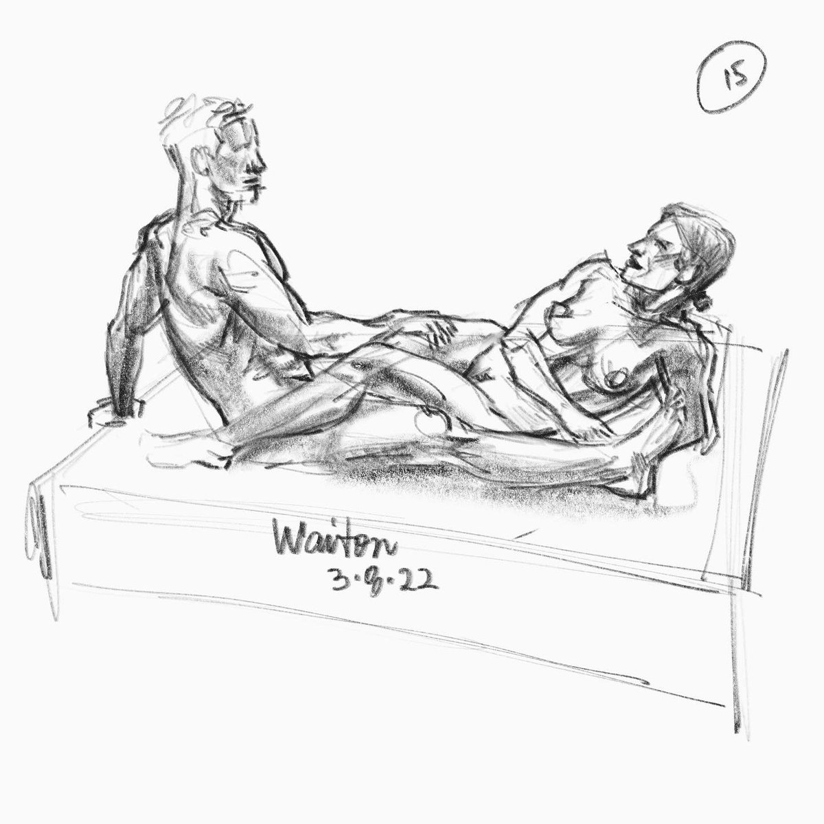 waitonfong's tweet photo. Dumplings, wine and life drawing on a warm winter’s evening @nudenight_lifedrawing (Insta)  with fantastic models Moca &amp; Tony Starkas #lifedrawing #lifedrawingsydney #nudemodels #lifemodels #procreate #pencil https://t.co/jXIjutNQ9Q