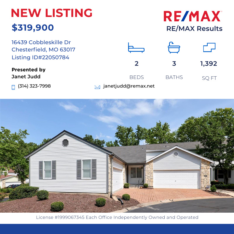 Judd4U's tweet photo. Exceptional Ranch Condo nestled in the heart of Chesterfield! Awesome Opportunity for the Savvy Buyer. This charmer has an Open floor plan,...

Click here for details:
https://t.co/xU4qwn5j8b https://t.co/cqEG7e3Sjf