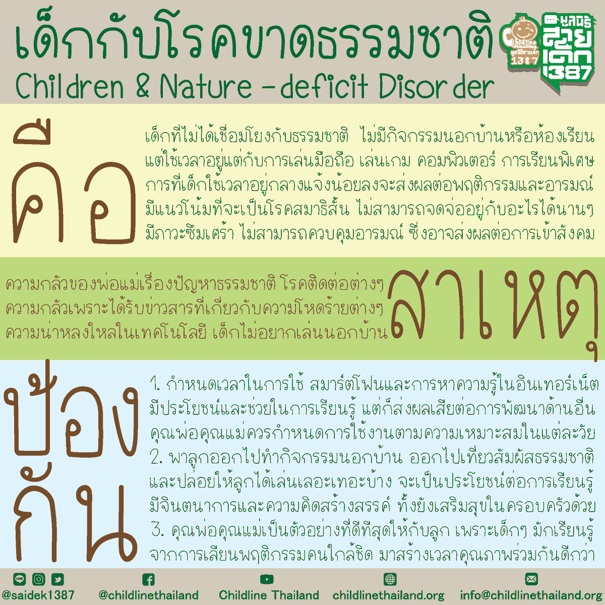 เพราะธรรมชาติสำคัญ จึงควรให้เด็กได้คลุกคลีกับธรรมชาติด้วย 🌿💚
#สายเด็ก #สายเด็ก1387 #Saidek1387 #สิ่งbadล้อม #myplanetmyrights