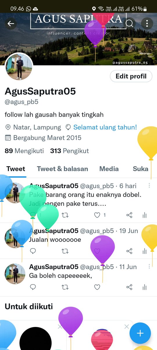 Seru ya, ada balon balon nya