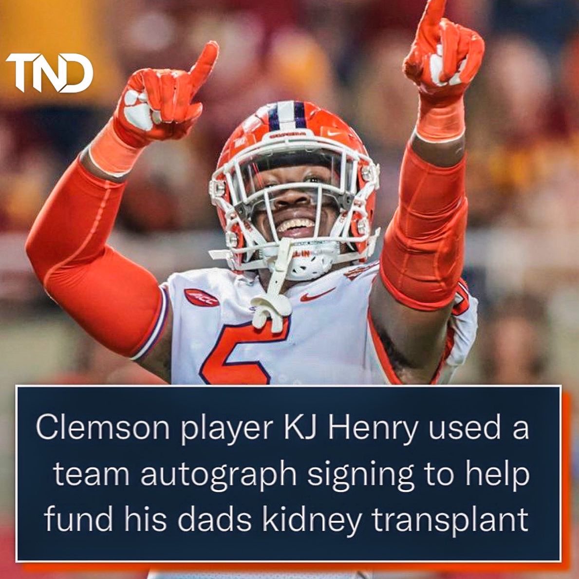 A CFB Storyline that didn’t get enough attention. Clemson player KJ Henry using NIL in the best way possible.