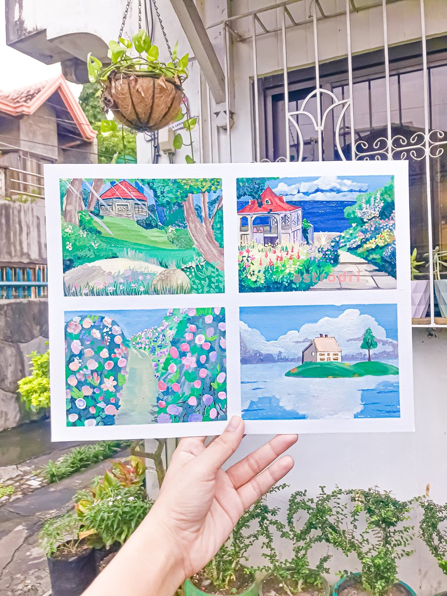 astrodri's tweet photo. so quiet and full of life 🍃 #gouache #artph https://t.co/79vep5sRbh