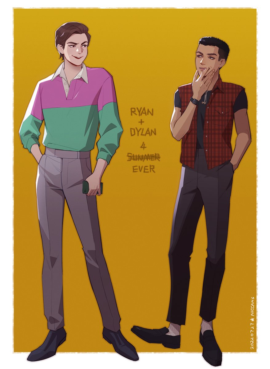 nicca11y's tweet photo. #thequarryfanart  #dylanlenivy #ryanerzahler  some works I did for learning their features. https://t.co/h8aI3sYA0E