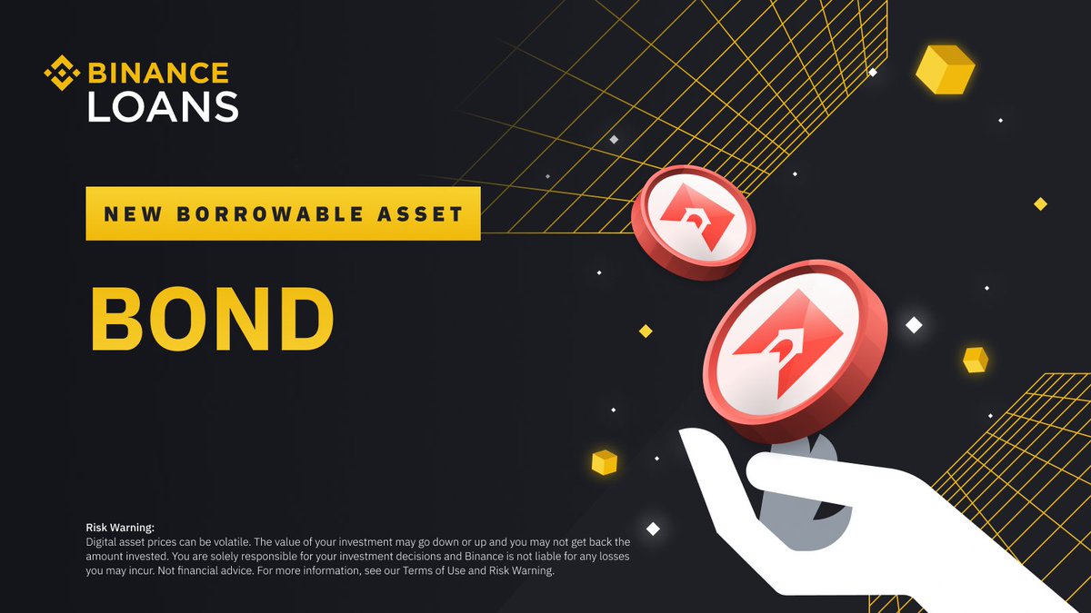 Binance Loans adds $BOND as a Borrowable Asset. ➡️ https://t.co/MO73cIfhcL