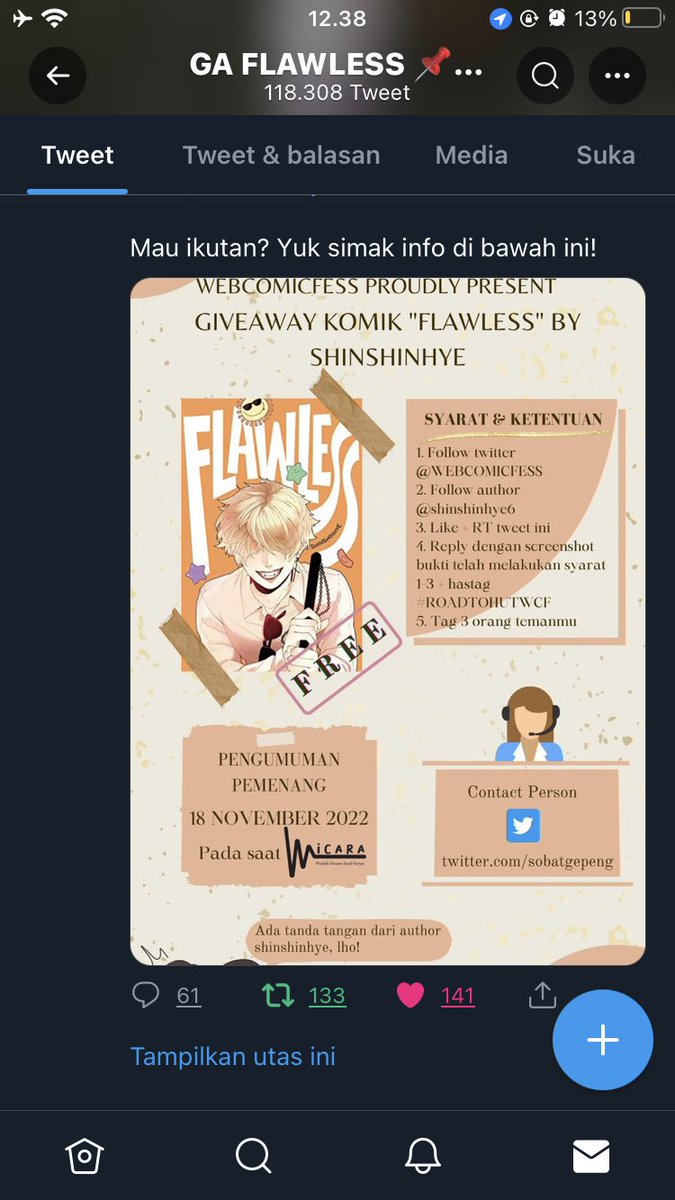 xphilautia's tweet photo. @WEBCOMICFESS @shinshinhye6 thank you @WEBCOMICFESS udah buat GA ini, semoga bisa menang aamiin
izin tag cuy @gheniarm_ @bghnkyt @jynsfru 

#ROADTOHUTWCF https://t.co/EBQCTJovjI