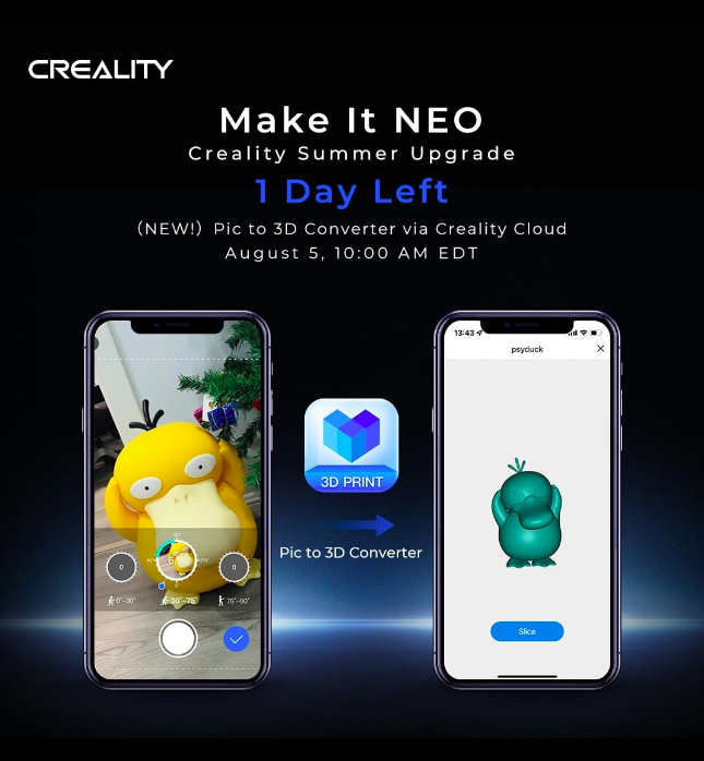 CrealityJ's tweet photo. 残り1日!
#creality_cloud 経由の 3D コンバーターへの写真
😎😎 詳細については、8 月 5 日の Creality Summer Upgrade でお会いしましょう
#Creality #3Dプリンター #3Dprinting #3Dprinter #ものづくり #ender3_s1_plus #Ender3_s1_pro #CR10_smart_pro #sermoonV1 https://t.co/saJqNCb0n0