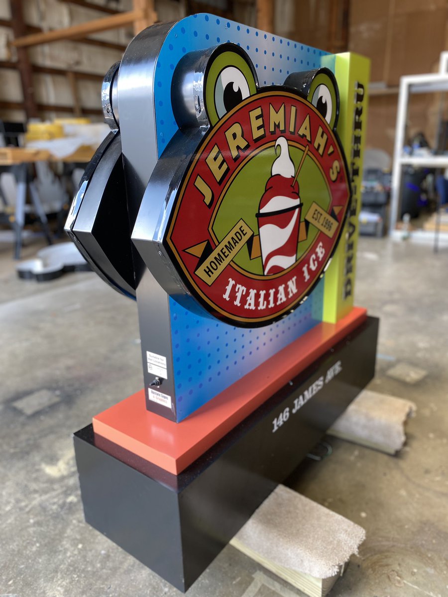 AndUpstate's tweet photo. #custom monument #signage for Jeremiah’s Italian Ice in #charlotte #NorthCarolina 🔥 #branding #brandidentity #marketing #Advertising #manufacturing #SmallBusiness https://t.co/vk8VmGqLuS