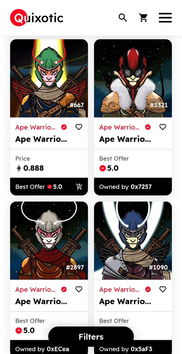 ApeWarriorNFT's tweet photo. Rarity ranking has been enabled ๐
Snag lower number for the rarer one!
https://t.co/unz6HaQokG
#ApeWarrior #Optimism #NFTs https://t.co/u9eechzSYd