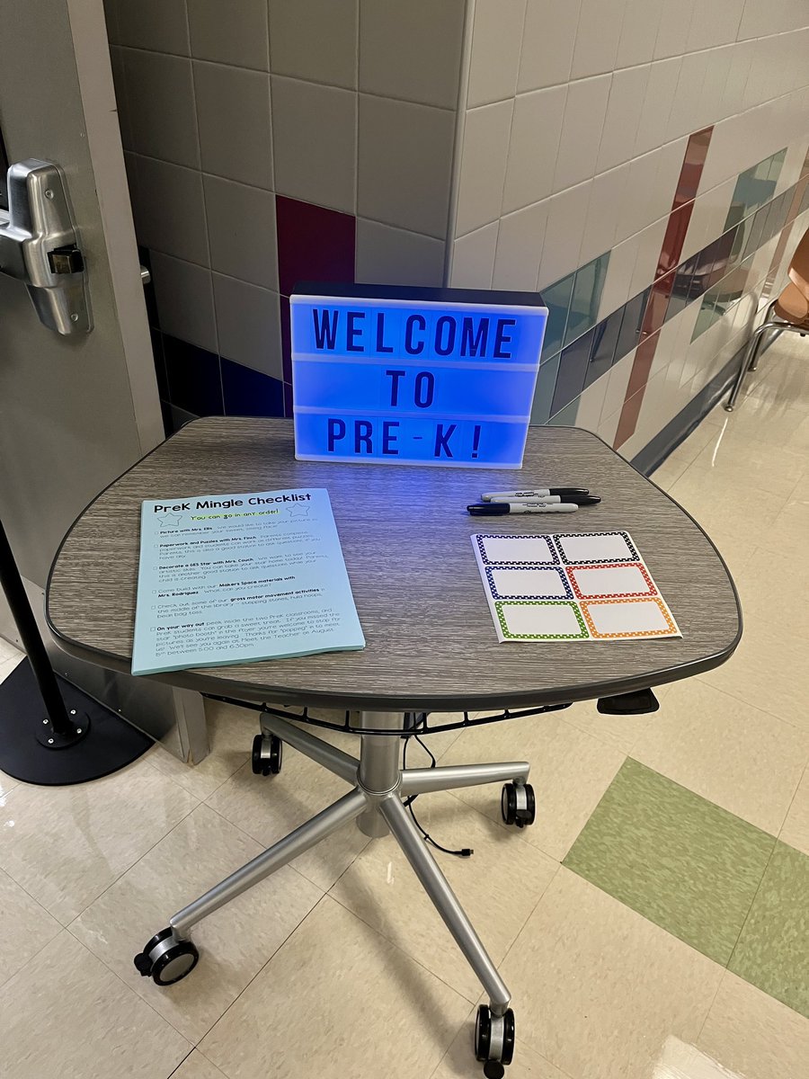 This afternoon we had our “PreK Mingle”! Parents and students came, met us, peeked at the classrooms, and got to play for a bit! We met so many wonderful kiddos and families. We can’t wait to start the year! #GESShineon <a href="/GESStars/">Grapevine Elementary</a> <a href="/EarlyGcisd/">GCISD EARLY CHILDHOOD</a>
