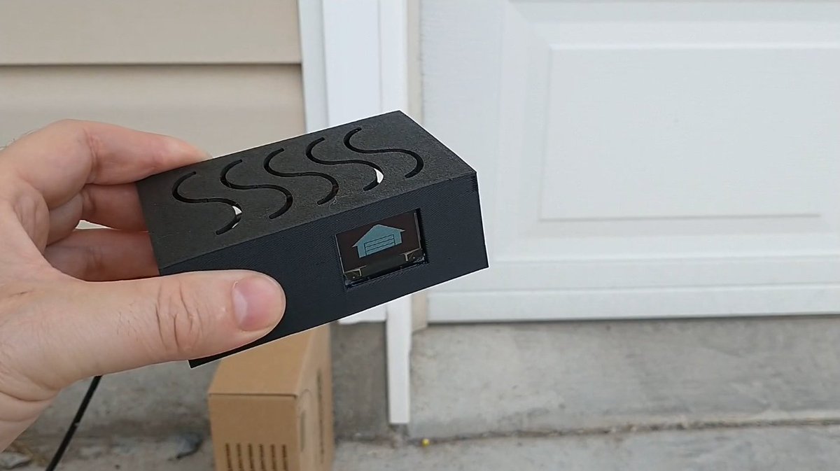 thinklearndo1's tweet photo. Sadly, I couldn't get into #ShowandTell last night... :( But I can still show you all what I've been working on! Got my garage door state indicator working, @Raspberry_Pi + Oled. code + assembly notes here: https://t.co/8lsmBgLjNB demo video: https://t.co/vKl5UUPX4m https://t.co/G9YzF1xVzy