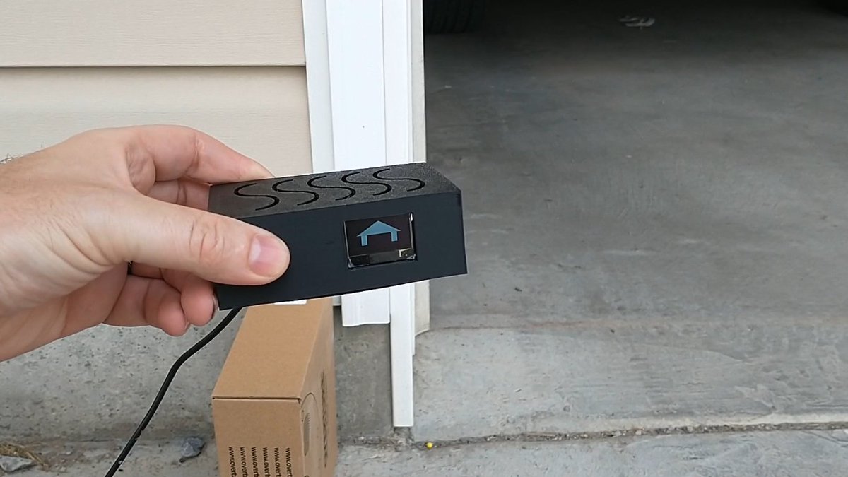 thinklearndo1's tweet photo. Sadly, I couldn't get into #ShowandTell last night... :( But I can still show you all what I've been working on! Got my garage door state indicator working, @Raspberry_Pi + Oled. code + assembly notes here: https://t.co/8lsmBgLjNB demo video: https://t.co/vKl5UUPX4m https://t.co/G9YzF1xVzy