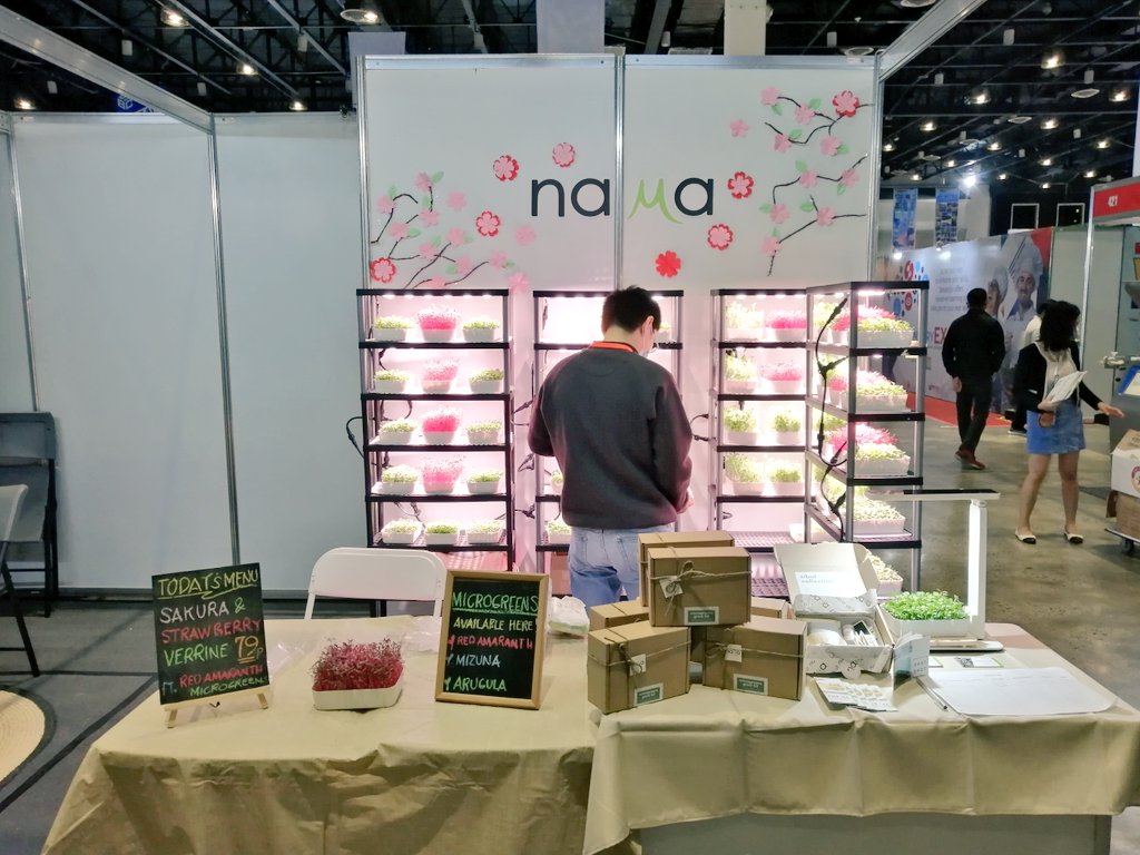 EWolf620's tweet photo. #WOFEX Day 3, let's gooo!! 💪🌱
#namamicrogreens #agriculture #urbanfarming #WOFEX2022 https://t.co/Eo1NvAjnD2