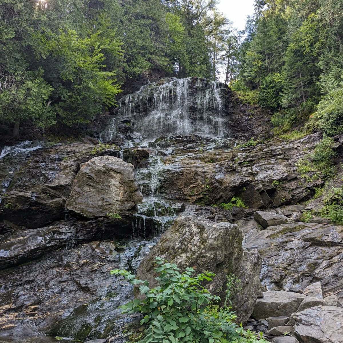 Vocalmama's tweet photo. Ball #39 left at Beaver Brook Falls, Colebrook, NH for Jesse Childress. @MomsDemand @StudentsDemand @Everytown
@bradybuzz @StephenKing @mlb @MiLB @sandyhook @BetoORourke #JesseChildress
#enough
#EndGunViolence
#EndGunViolenceNow 
#voteguncontrol
#baseballsforchange https://t.co/Gs9iZSjuKF