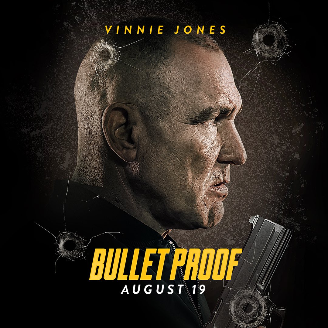 JClaytonActor's tweet photo. Vengeance will be his! @VinnieJones65 bursts onto the screen in #bulletProofMovie August 19 in Select Theatres, On Demand, and @AppleTV 🔫💣 

Fantastic script by @The_DannyMac &amp; @CooperBibaud can’t wait for everyone to see! https://t.co/MzsAAqCQ65