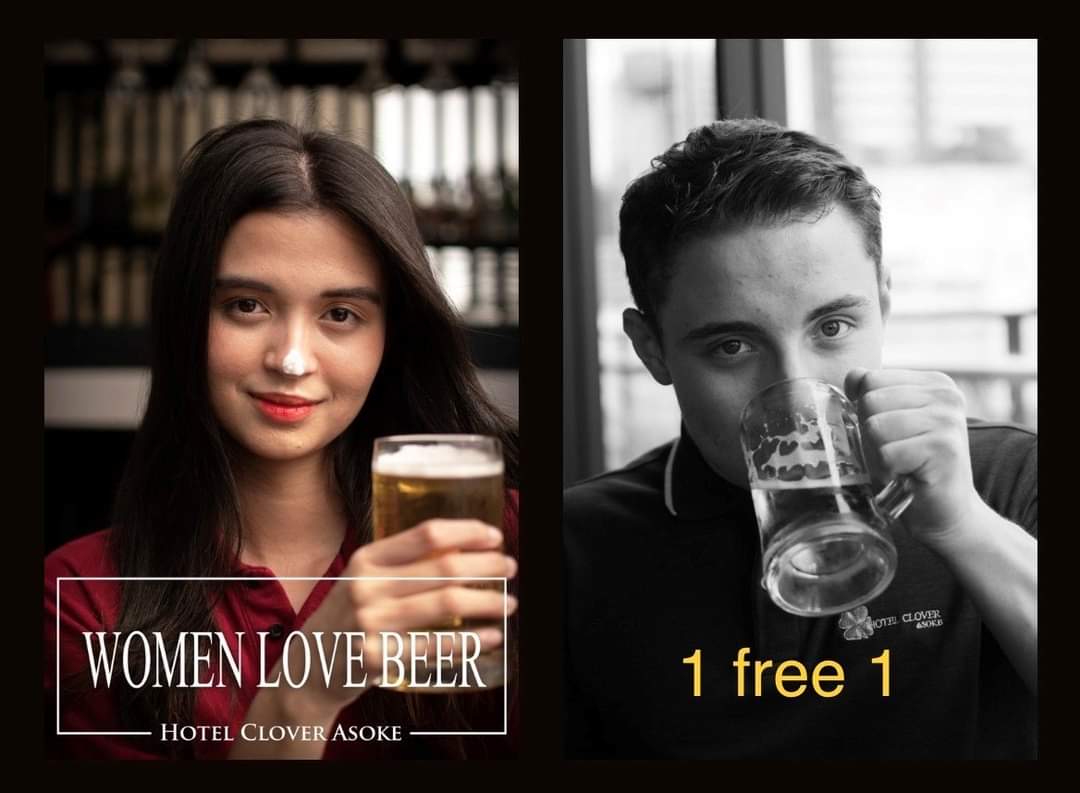 cloverasoke's tweet photo. Happy Hours .. Happy Friday .. 
Happy Her .. Happy Him  🍺 free 🍺 
6 - 8 pm every Friday night at Sky Bar, 
Hotel Clover Asoke 
Invited Deep House DJ  ✨ TASTEFUL &amp; YUMMY

For more information, please contact; 
☎️02 258 8555
📱: https://t.co/YfUolneXsw https://t.co/0kHF1MN4oX