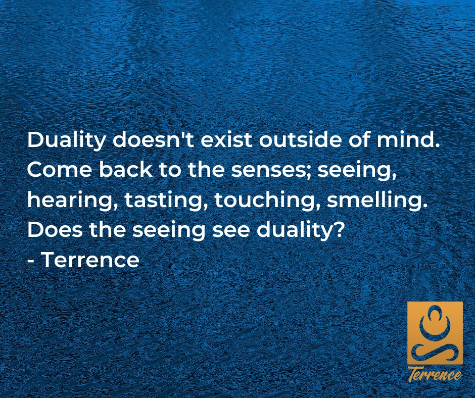 non_terry's tweet photo. There is just One.  Not two.  One is complete.  It lacks nothing.  It's everywhere and nowhere.  Two can't experience one.  If you were to say, "I'm experiencing one" by definition, there are two there. One is the absence of duality.
- Terrence https://t.co/JjEaBEwvqs