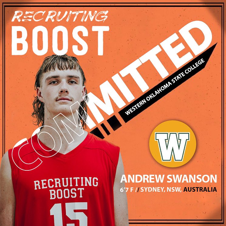 2022 6'7 F Andrew Swanson has been OFFERED by & COMMITTED to D1 NJCAA, Western Oklahoma State College! Congratulations! 🎊🎈🎉 #RecruitingBoost