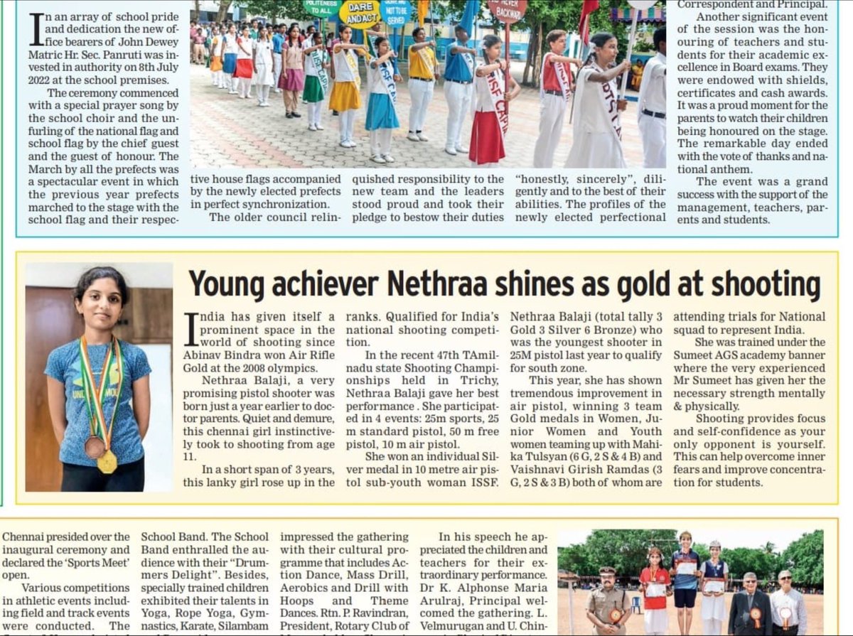 noblebala's tweet photo. Hearty congratulations to Nethraa for her clutch of medals at pistol shooting . https://t.co/WIhuYWWYv2