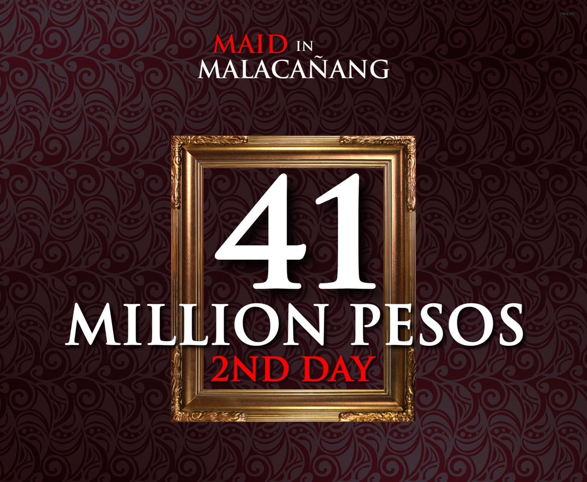 Congratulations to the #MAIDinMALACANANG Family!!  Happy 41 Million!!! 👏🏼❤️