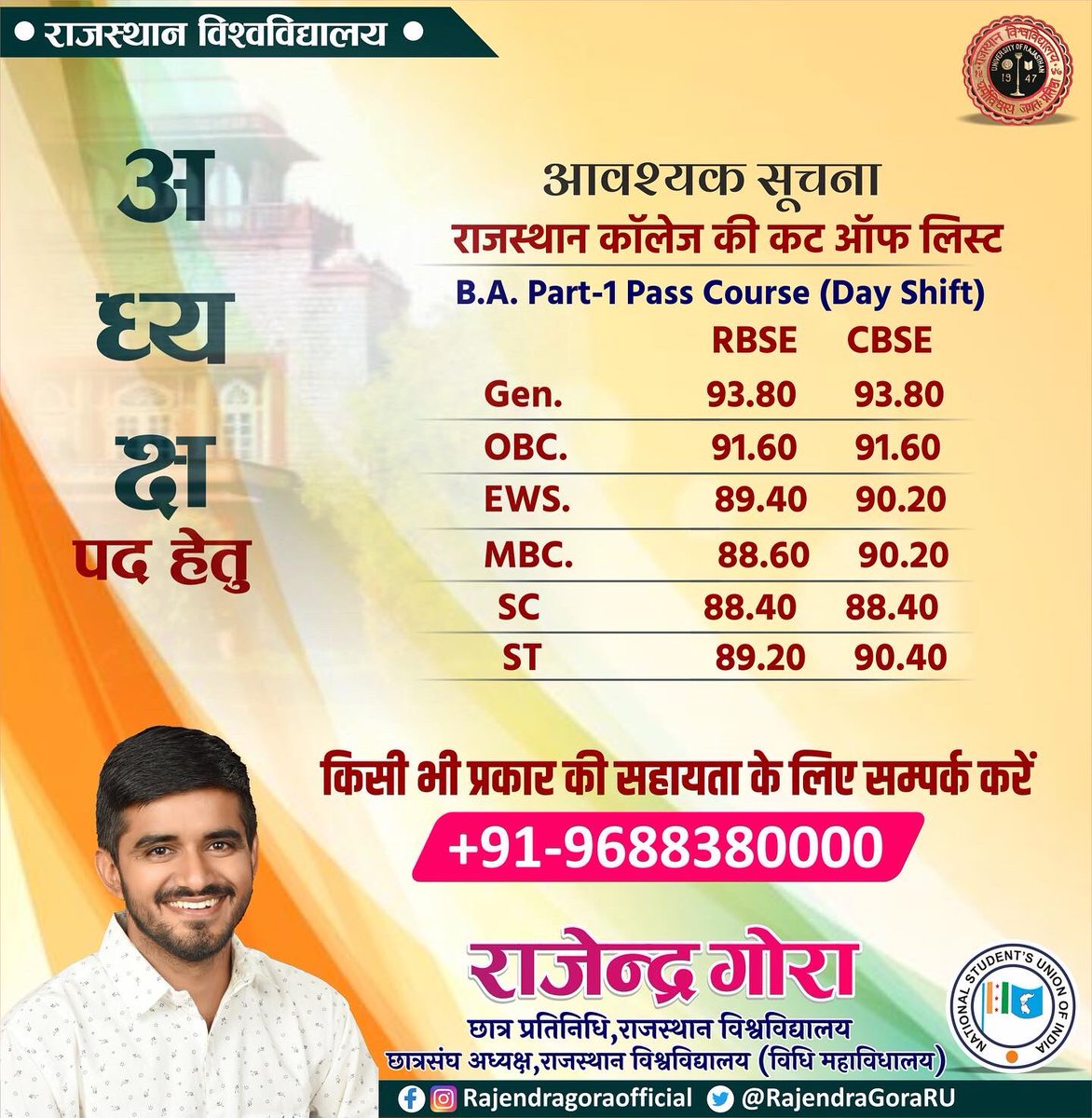 RajendraGora_'s tweet photo. #ru_update #RajasthanUniversity https://t.co/nnz7m2nefI