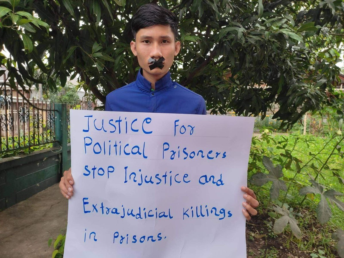 နိုင်ငံရေးအကျဉ်းသားများ တရားမျှတမှုနှင့် ထောင်တွင်း၌ တရားမဲ့ သတ်ဖြတ်မှုများ ရပ်တန့်နိုင်ရေး GMSR and GSCB တို့ ပူးပေါင်းတောင်းဆိုသည့် ဓာတ်ပုံကမ်ပိန်း ပြုလုပ်ရန် စီစဉ်
ရန်ကုန်၊ ဩဂုတ် ၅
Read More -> t.me/khitthitnews/4…