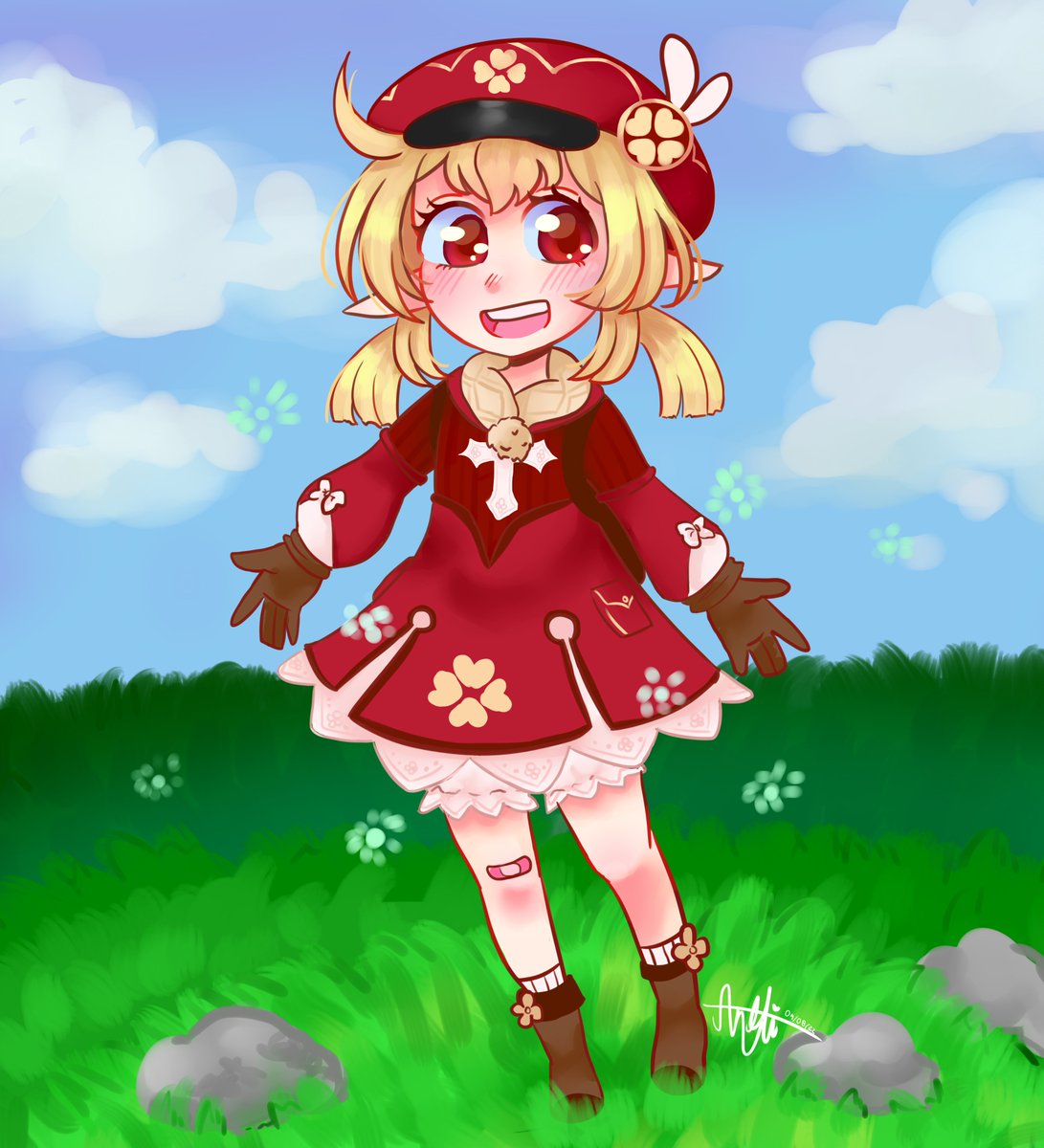 Buenaas, aqui les dejo mi dibujo de la pequeña Klee 💞
#Klee #GenshinImpact