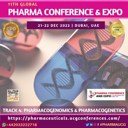 Learn how a person's unique genetic makeup (genome) influences his or her response to medications. Track 3: Pharmacogenomics

Submit abstract: pharmaceuticals.ucgconferences.com/pharmacogenomi…

#Pharmacogenomics #gene #Genetic  #Medications #IndustrialPharmacy #PackagingTechnology #ProfessionalPractice