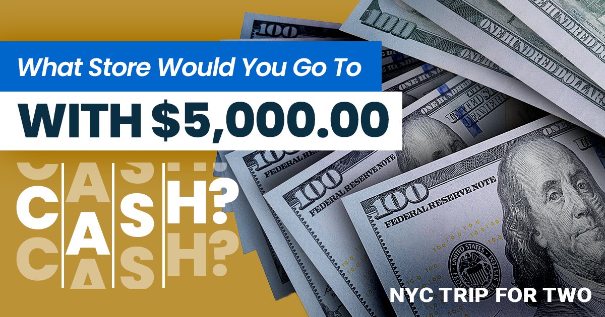 pchdotcom's tweet photo. Get $5,000.00 to spend #shopping on Fifth Avenue! 🛍️ Enter to #win a trip to NYC: https://t.co/RPvqVLPxxV https://t.co/8JKRGor0uP