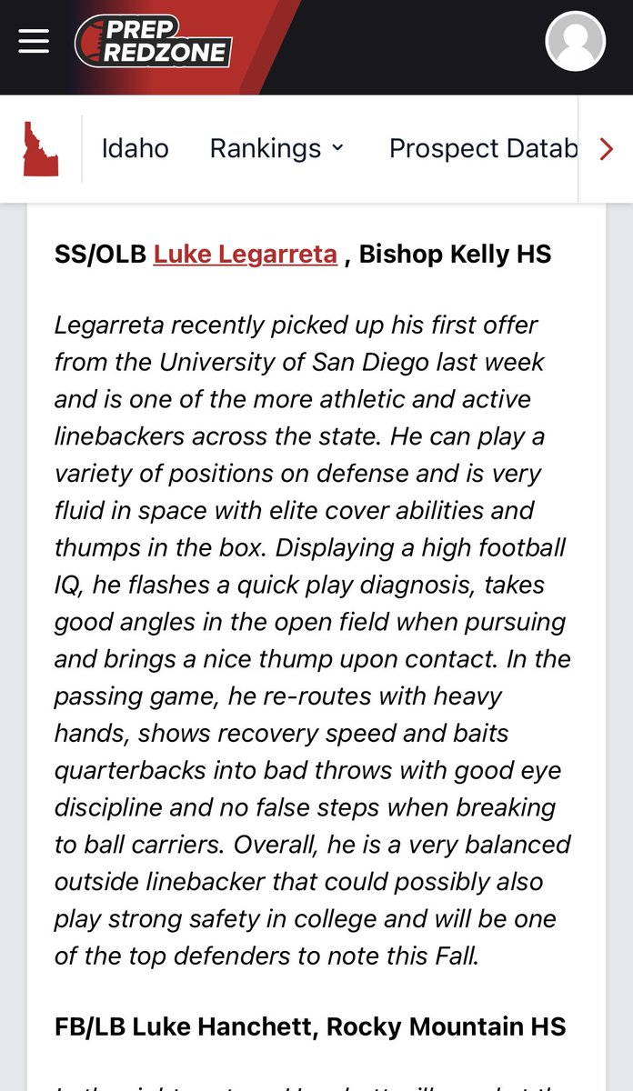 Thank you <a href="/PGregorian/">Paul Gregorian</a> and <a href="/PrepRedzoneID/">Prep Redzone Idaho</a> for the senior spotlight write up! I’m looking forward to getting back at it. <a href="/CoachBobbyJay/">Bobby Jay</a> @CSU_Nash <a href="/CoachJeffCopp/">Jeff Copp</a> <a href="/JMullgrav/">Coach Ace Mullgrav</a> <a href="/gnduff/">Grant Duff</a> <a href="/CoachPease/">Brent Pease</a> <a href="/RyanMcGrady/">Ryan McGrady</a> <a href="/CoachRuggles/">Coach Ruggles</a> <a href="/CoachDPorter/">Daniel Porter</a> <a href="/BrandonHuffman/">Brandon Huffman</a> <a href="/RAREAcademyID/">RARE Academy</a> <a href="/BKKnightsFB/">Bishop Kelly Football</a>