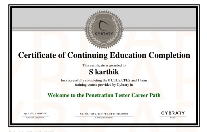 Karthik__Sarvan's tweet photo. Began my career toward cybersecurity....
Penetration tester career path.... https://t.co/Qy504qkDpC