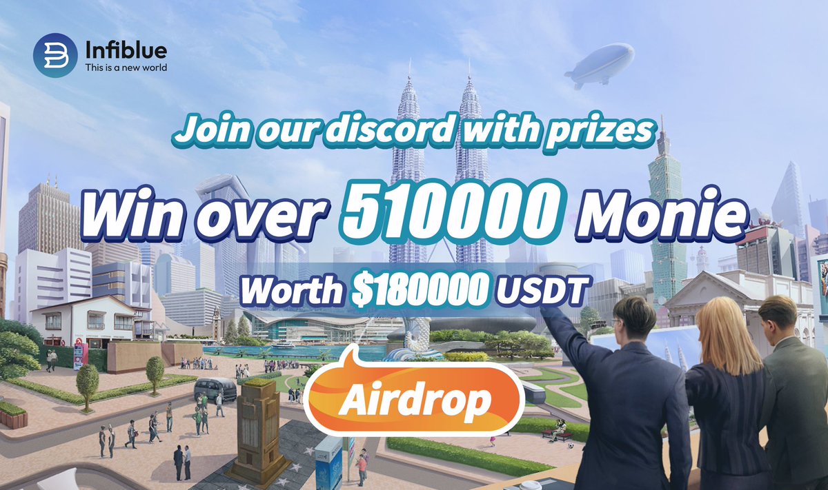 InfiblueNFT's tweet photo. 🚀 Join the community with prizes 🚀

From now on, those who join our Discord will have the chance to get 510000 Monie rewards

Join now: https://t.co/VVpraE0avj

More details：https://t.co/7TBLvGDa92

#NFT #Discord  #Infiblue https://t.co/FjuSpdEV7O