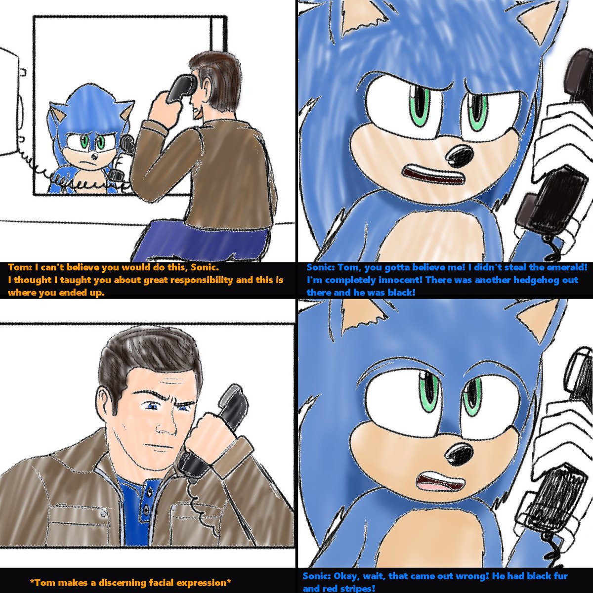 Sonic the Hedgehog 3 Movie concept -
Sonic in Jail

I cannot contain my excitement for the movie’s release so I thought of doing something funny with this! 
#ArtistOnTwitter #SonicTheHedeghog #SonicMovie3 https://t.co/6YGiMVRAvC