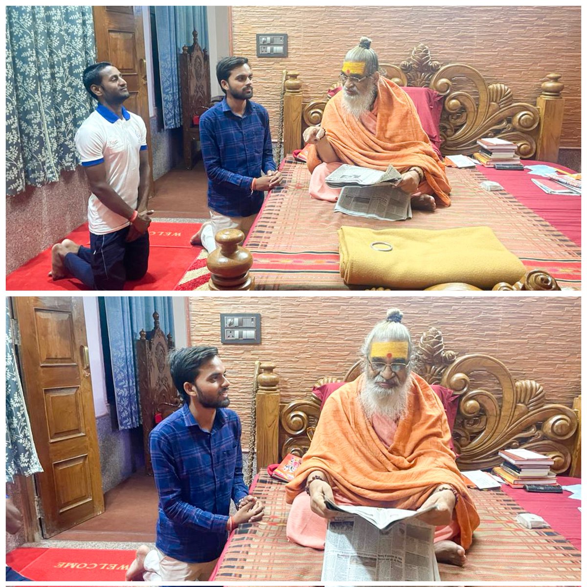 AkshayPratapRSS's tweet photo. श्री रामजन्मभूमि तीर्थ क्षेत्र ट्रस्ट के सदस्य, श्रीमज्ज्योतिष्पीठाधीश्वर (बद्रीनाथ हिमालय) जगद्गुरु शंकराचार्य श्री स्वामी वासुदेवानंद सरस्वती जी महाराज का आशीर्वाद एवं स्नेह प्राप्त हुआ... https://t.co/55B5qhlk3n