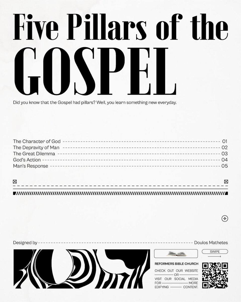 ReformerChurch's tweet photo. There are five essential aspects of the gospel that must be understood. It is imperative to share the Gospel in its entirety, showing the beauty of Gods righteousness and his mercy.
(Part 1) https://t.co/sHnnGGj4pG