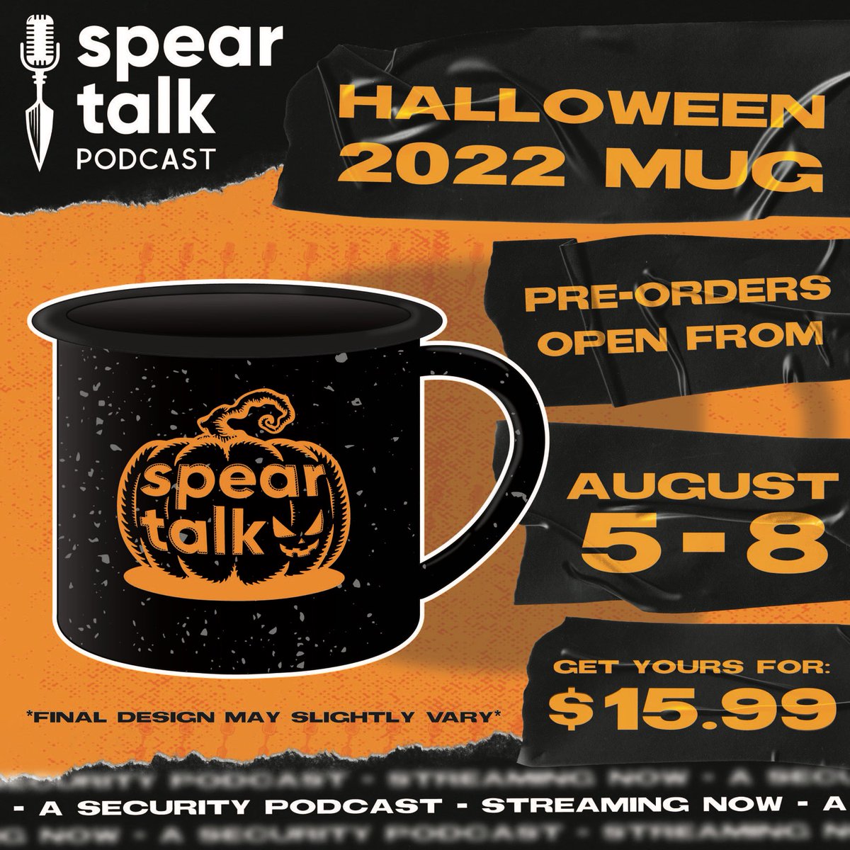 SilverSpear44's tweet photo. The new @SpearTalk mug is up for pre-order! Over 30 sold in first 23 minutes. You are all amazing…GUARANTEE this mug if you order before August 8…. https://t.co/fzbyhEMzh7