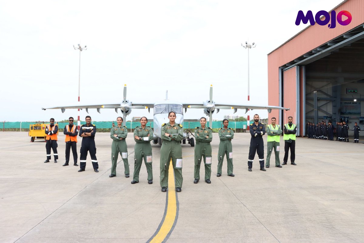 themojostory's tweet photo. In Pics | "#IndiaNavy's women aviators create history carrying out the first ever all women surveillance &amp; reconnaissance mission over #ArabianSea, operating from #INAS314 the frontline Naval Air Squadron based at Porbandar #Gujarat," tweets Indian Navy.

Courtesy: Indian Navy https://t.co/pXFVkUnhAw