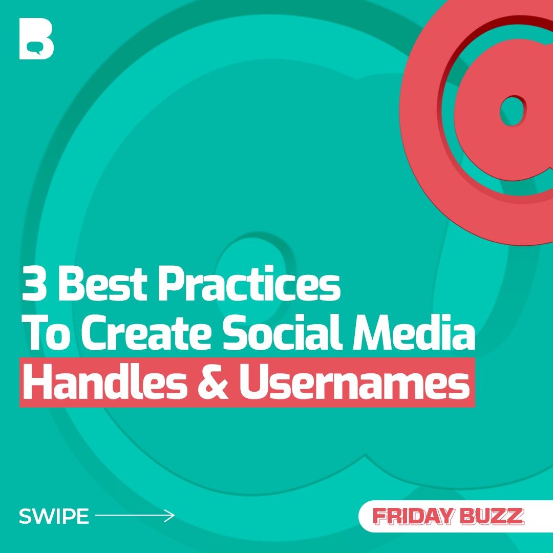buzzonsocial's tweet photo. Confused about your username and social media handles?
Bookmark these practices which can help you.
#SocialHandlesName #BestPractices #Username #SocialMediaUsername #SocialMedia #SocialMediaMarketing #BuzzonMedia #SocialMediaTips #DigitalMarketing #BuzzonFridayBuzz #FridayBuzz https://t.co/WiBRQVdG2E