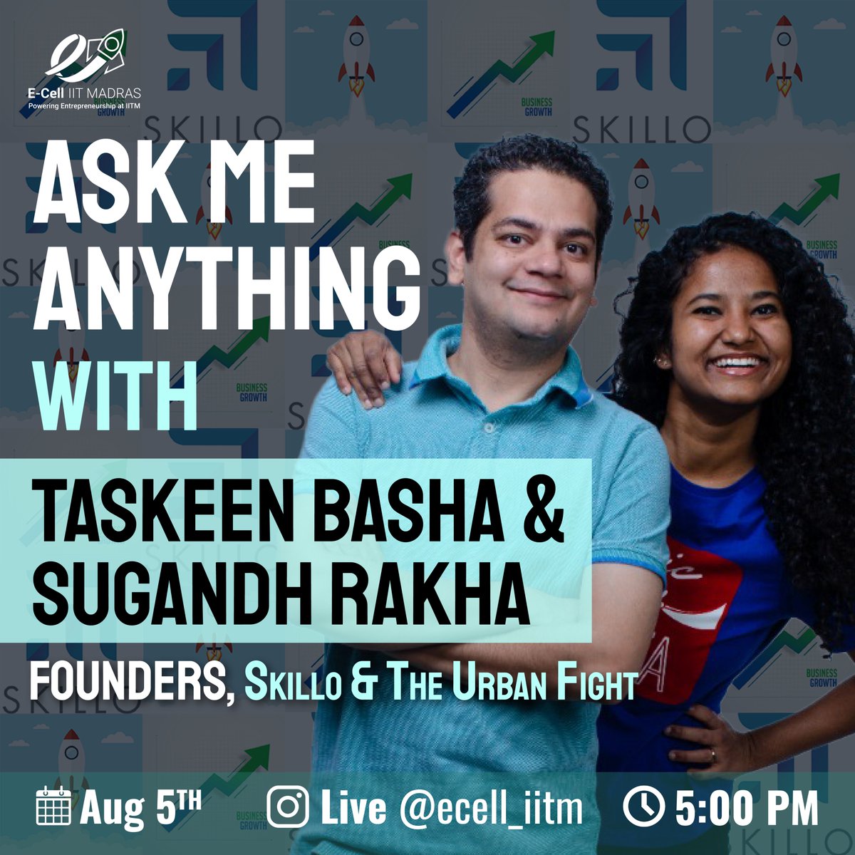 sugandh's tweet photo. Ask @theurbanfight and me anything - hosted by IIT-Madras ECell (@ecell_iitm). Join us to talk about Careers, Finance, Startups, and YouTube.

Time: 5pm, 5th August. (Today)
Instagram Live: Follow https://t.co/6S3j6HTEqB

RT to spread the word. https://t.co/eEDqSwkJsN