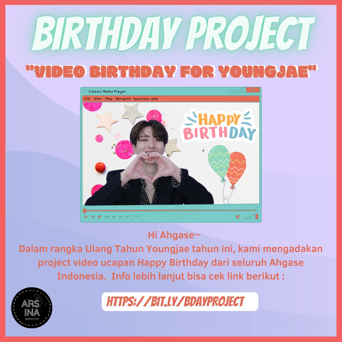 arscyjid's tweet photo. 🇲🇨 YOUNGJAE'S BIRTHDAY PROJECT 🇲🇨

✨Video Birthday for Youngjae ✨
Ahgase~
Sebentar lagi b'day youngjae nih... Ayo kita berikan ucapan "Happy Birthday" ke Youngjae 💚

Deadline : 10 September 2022

 Info lebih lanjut, cek link : 
https://t.co/eHt48ZrztY

#영재 #Youngjae https://t.co/Pb9I6G9KYM