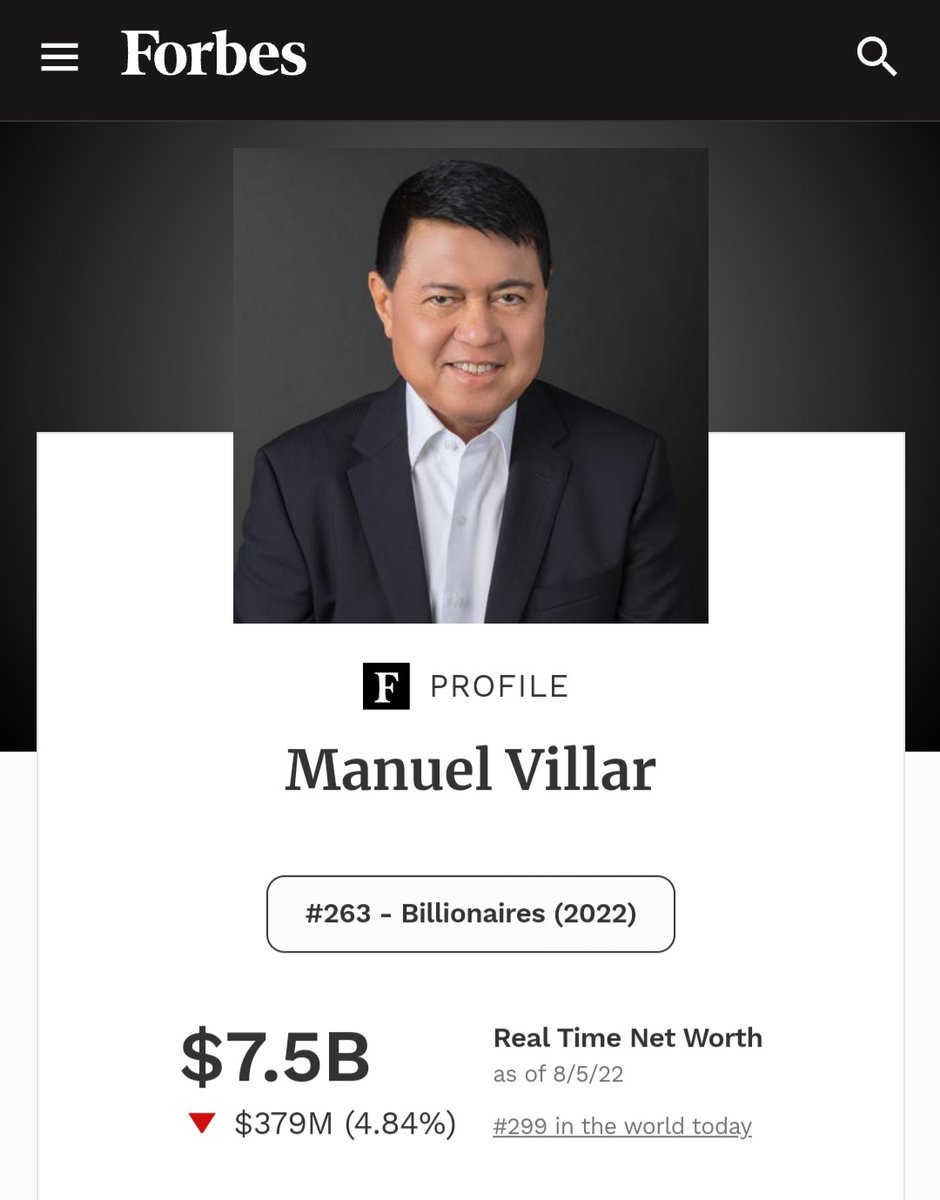 An NCR minimum wage worker has to work every day for 2,000,000 years to earn what Manny Villar is worth today. Sipag at tiyaga.