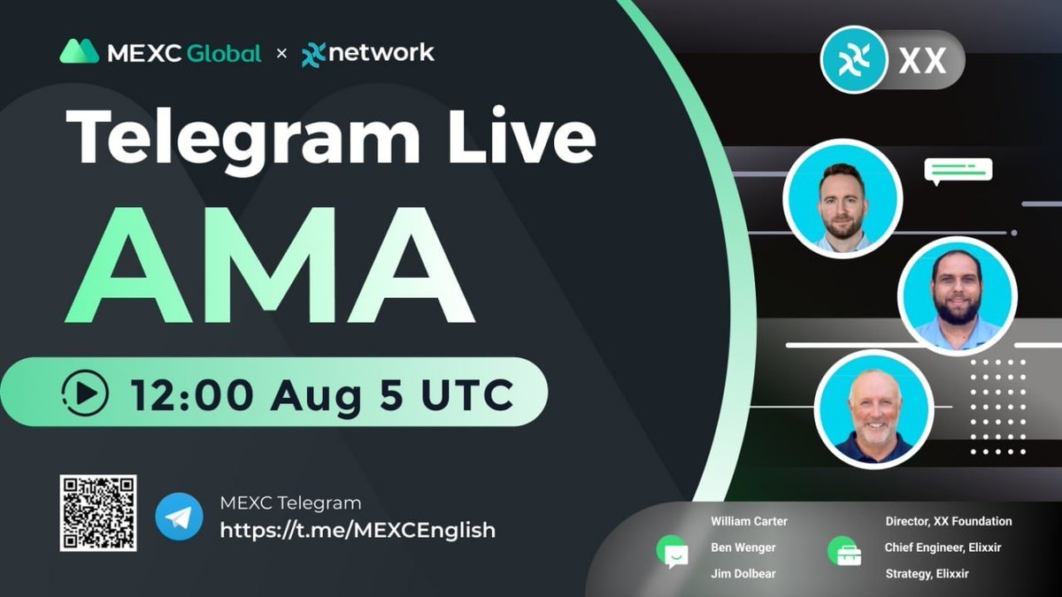 Join MEXC AMA with #XXNetwork at 12pm today (UTC) in our Telegram group!

🎁10ppl * 18 $XX giveaway! 
✅Follow  @MEXC_Global <a href="/xx_network/">xx.network</a>
✅Join t.me/+YgFzu-Mmau4zM…
✅Retweet the post
✅Complete the Gleam tasks below:
gleam.io/competitions/b…