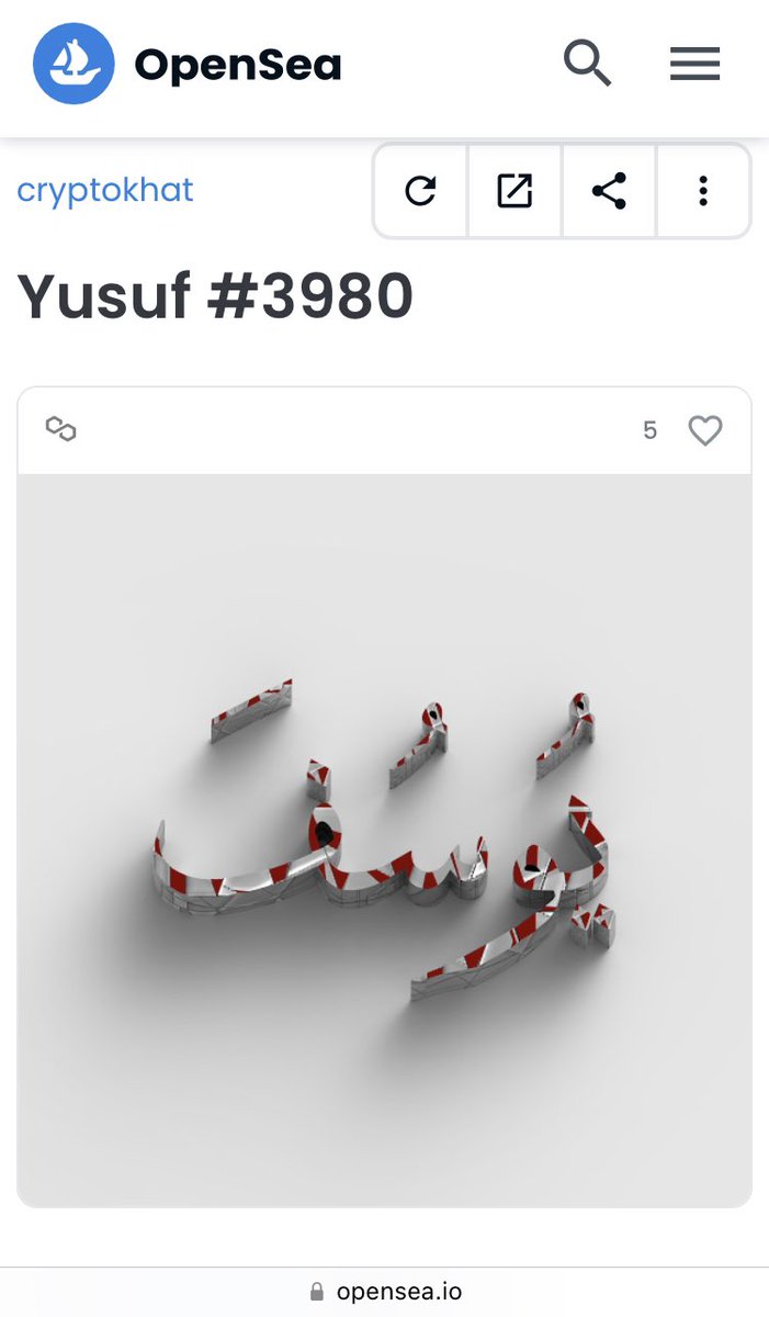 Cryptokhat #3980 was purchased for 1 ETH 🚀🔥

opensea.io/assets/matic/0…

#nft #nftart #nftsale #NFTCommunity #NFTCollection #opensea