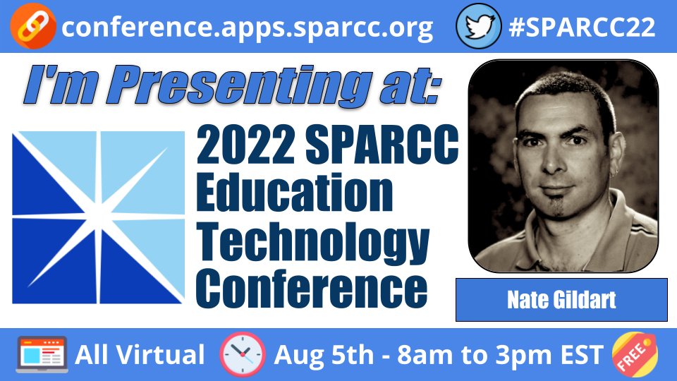 nathangildart's tweet photo. The #SPARCC22 conference is starting soon. Still time to register. Looking forward to sharing #GoogleGeo tools with a live audience this evening. You can still register here for this (free) event: https://t.co/K6kVDfHyrh
#GoogleforEdu #EarthEveryday #edtechchat https://t.co/ebGsQWuHQL