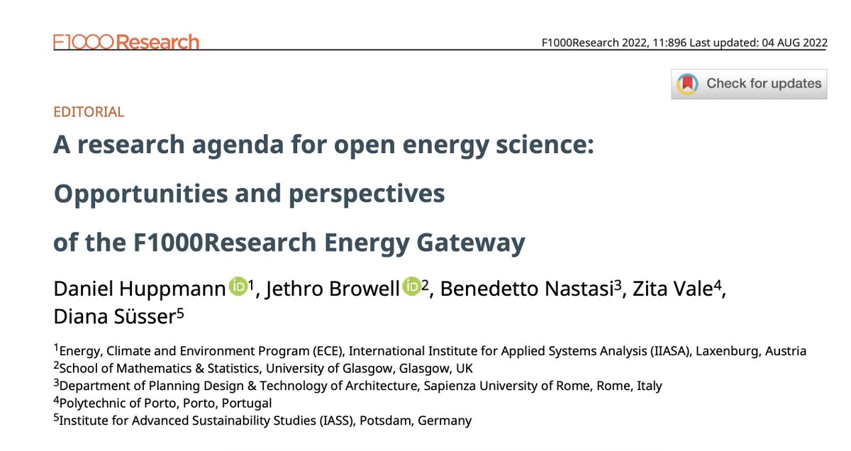 How can #OpenAccess, fast-preprint &amp; open #PeerReview foster #OpenScience? And what are key themes for the #EnergyTransition in the context of #ClimateChange &amp; #SDGs?
As advisory board of the <a href="/F1000Research/">F1000Research</a> #Energy Gateway, we formulate a research agenda!
f1000research.com/articles/11-89…