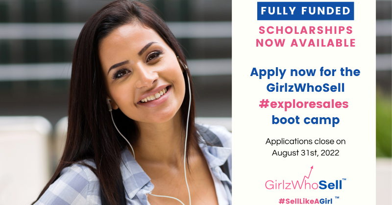 GirlzWhoSell's tweet photo. Start your career in B2B sales with a fully funded scholarship. Join the GWS #exploresales virtual bootcamp. Apply now! https://t.co/0VhULJo0V3