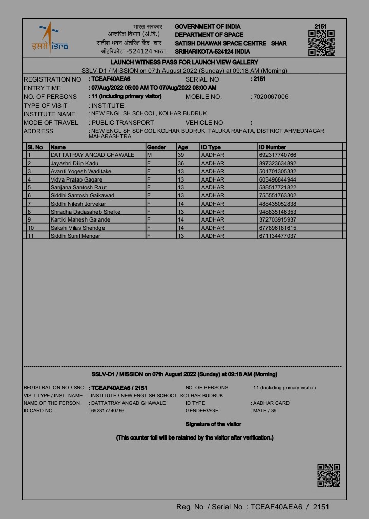 daghawale's tweet photo. @CMOMaharashtra @RailMinIndia Respected Sir, need help, girls from our school(New English School Kolhar Budruk) are selected to watch live satellite launching on 007/08/2022.we tried our best for reservation but still it's not confirmed please help us to confirm tickets https://t.co/IwXkHXwEs9
