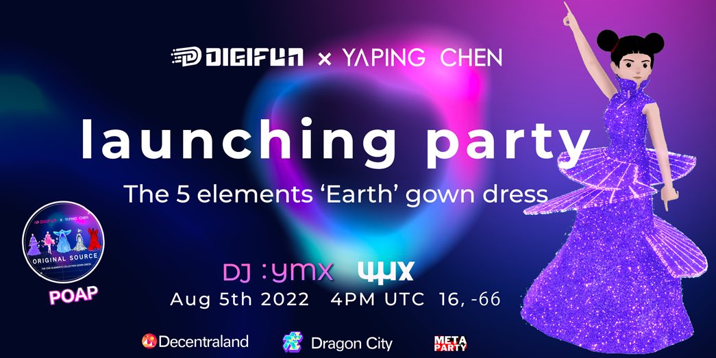 Everybody don’t forget tonight party! Last but not the least! Hope you all come and enjoy the party!
We will with DJ <a href="/GMX_DJ/">GMX</a> 🎉🎉🔥🔥💃💃
<a href="/DigiFun_/">DigiFun</a> <a href="/DragonCityIO/">DragonCity 龍城 @Decentraland</a> <a href="/MetaPartyDCL/">MetaParty</a>