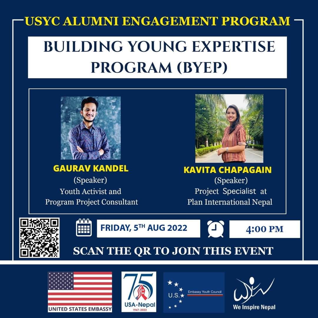 officialgauravk's tweet photo. As Founding Member of @USEmbassyNepal Youth Advisory Council #Nepal - @USYCNepal w/ @USAmbNepal @Scott_DeLisi has already been more than 10 glorious years
So glad to have joined among many other #USYC Alumni like @KavitaChapagain for Building #Young Expertise Program - #BYEP https://t.co/sKfeCEvP3d