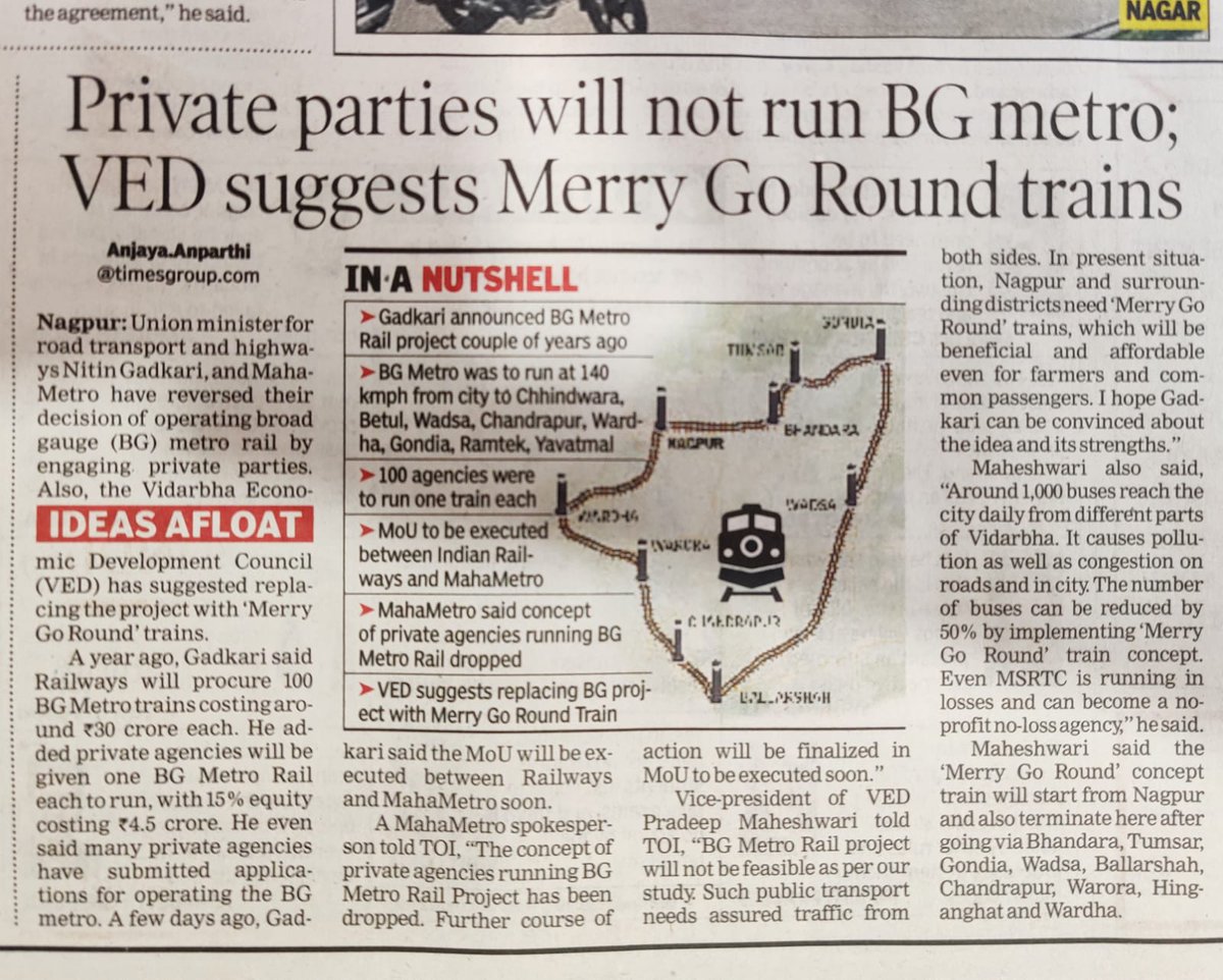 ngp_pradeep's tweet photo. Most of Critical issues having simple solutions must b checked B4 Heavy Unviable investments planned #MerryGoRoundTrain best solution to City's Pollution,Trafficjam,Congestion&same time Cost,Time cut fr commuters,also manifold increase in #MetroRidership @MetroRailNagpur support https://t.co/9HpcRH8qsz