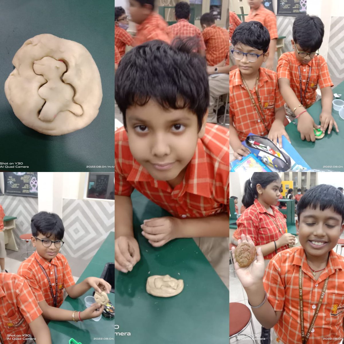SAI_Edu_In's tweet photo. The Cambridge children of Class V engaged in an intriguing activity on Fossils. They all got the dough in the biology laboratory. They imprinted the shapes of animals and leaves  on the dough. 
#FossilImprint 
#ScienceLaboratory https://t.co/5QRDvLaPzv